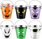 6 Pcs Halloween Pumpkin Bucket Bulk Metal (Multicolor) - 4.72"L x 3.93"W x 3.15"H